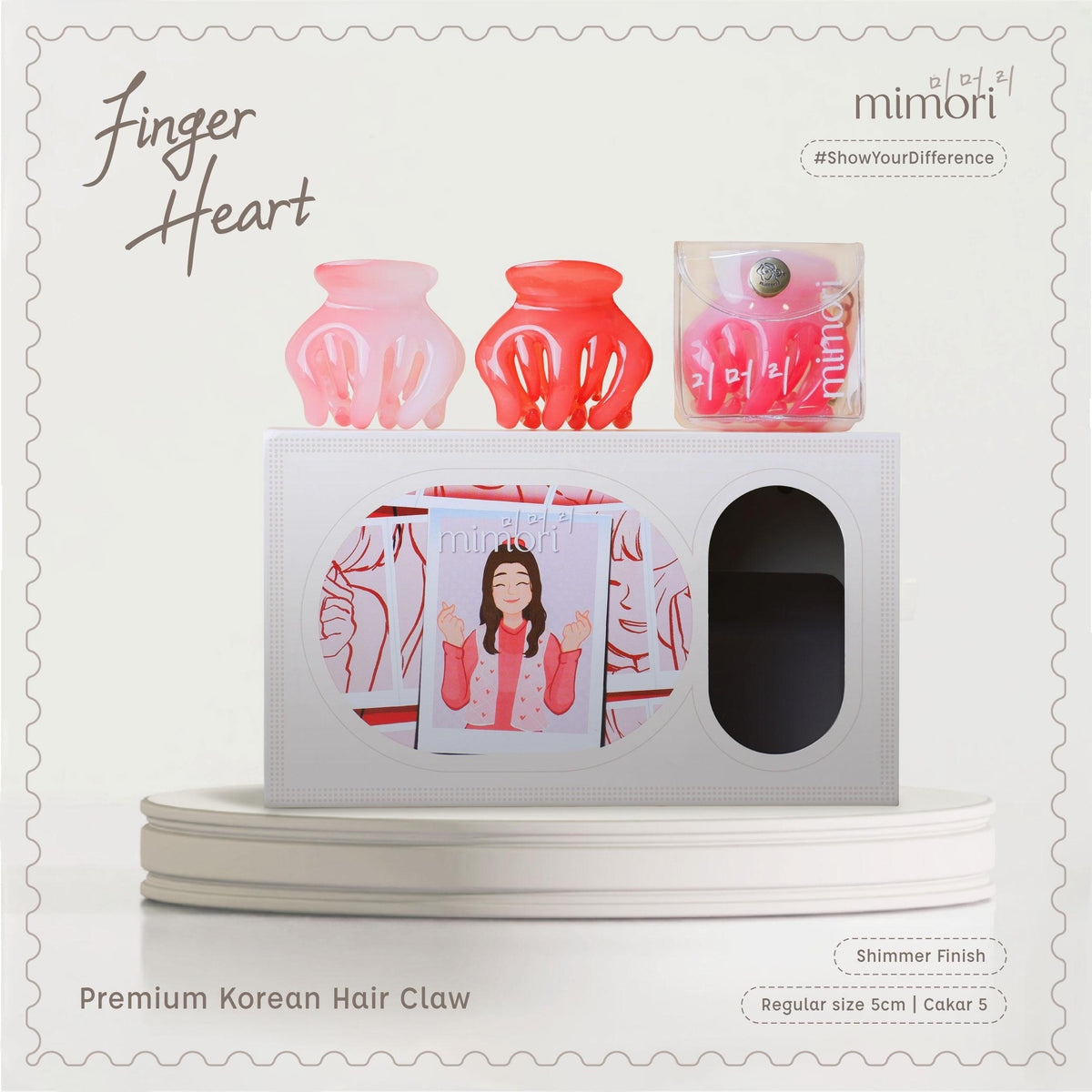 Mimori - Jedai Korea Aesthetic Finger Heart Series isi 3