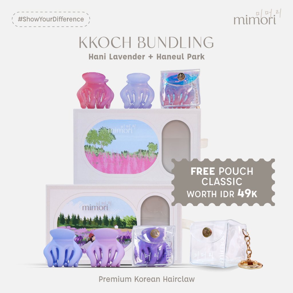 Mimori Premium Korean Hair Claw - Kkoch Blunding Series - Jepit Rambut