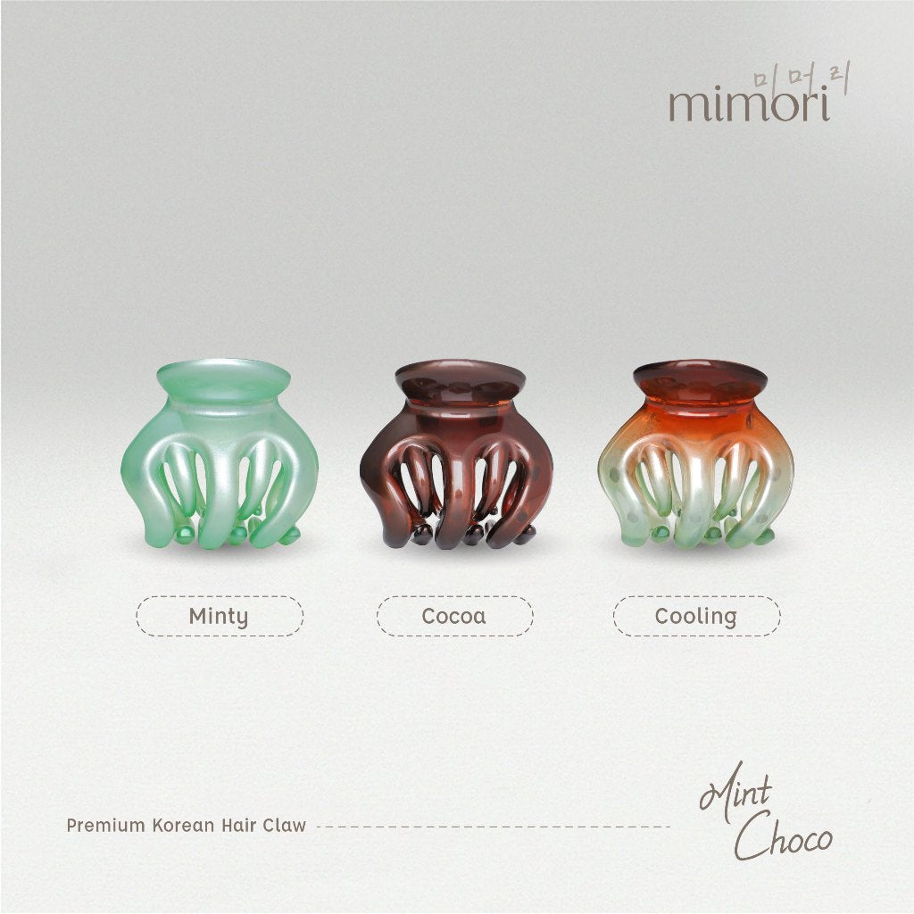 Mimori Korean Hair Claw - Mint Choco (Metallic) Isi 3